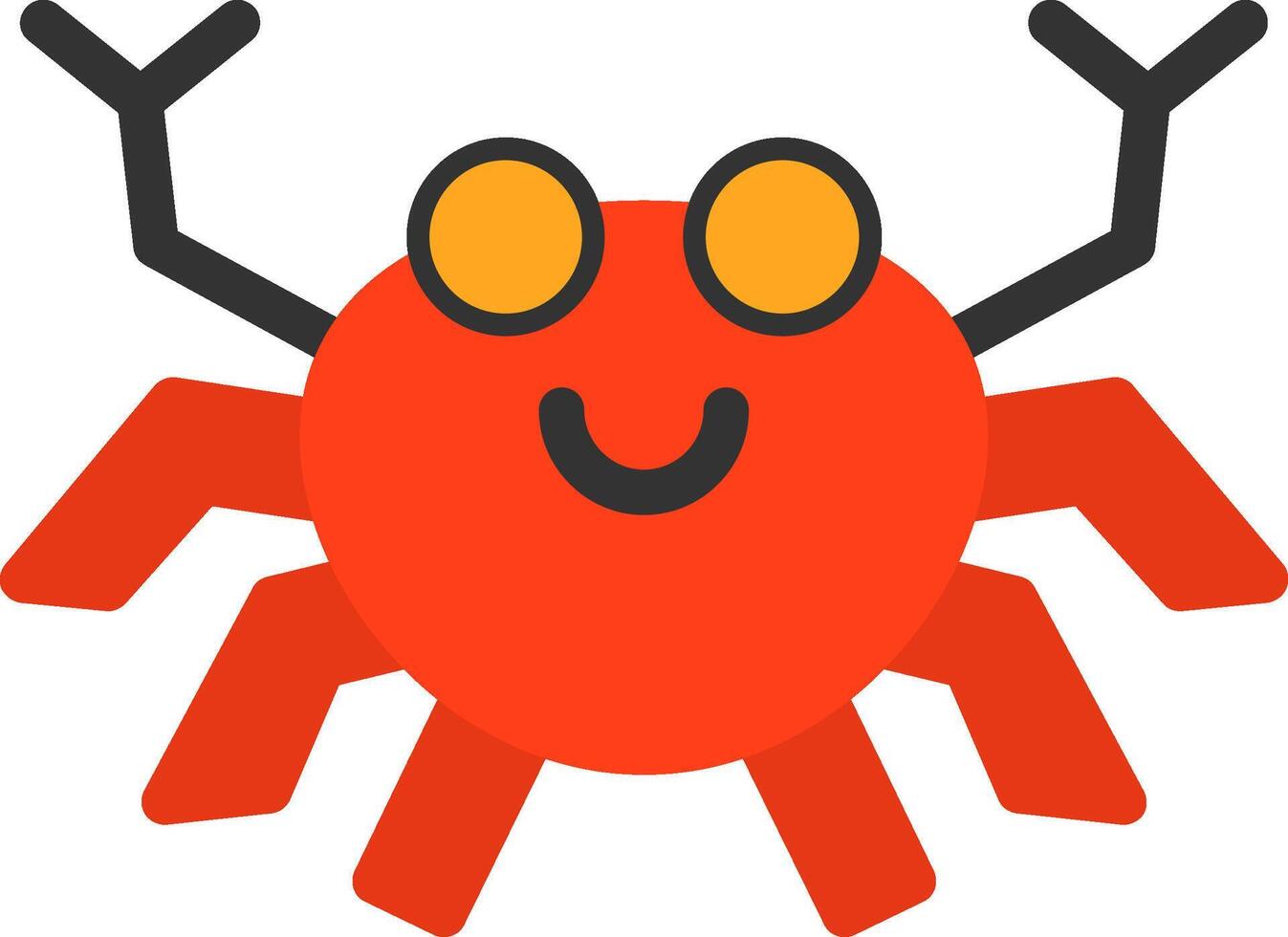 Crab Flat Icon vector