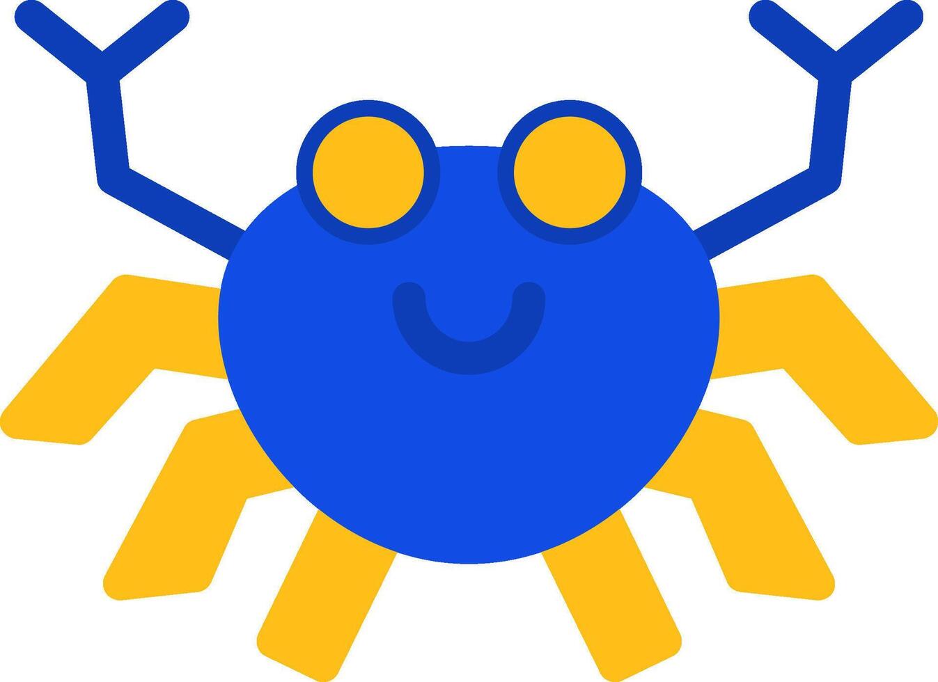 Crab Flat Two Color Icon vector