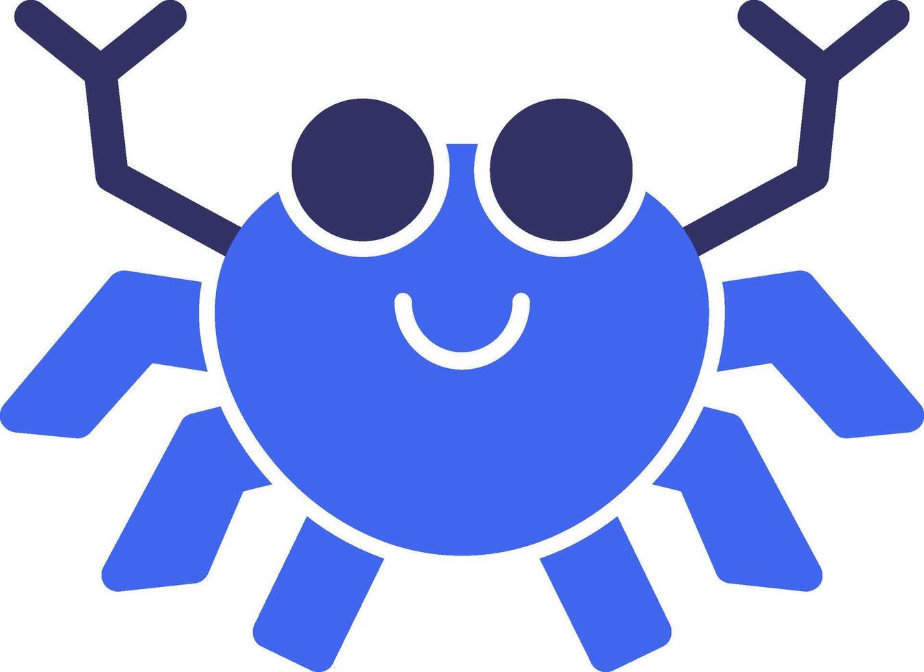 Crab Solid Two Color Icon vector