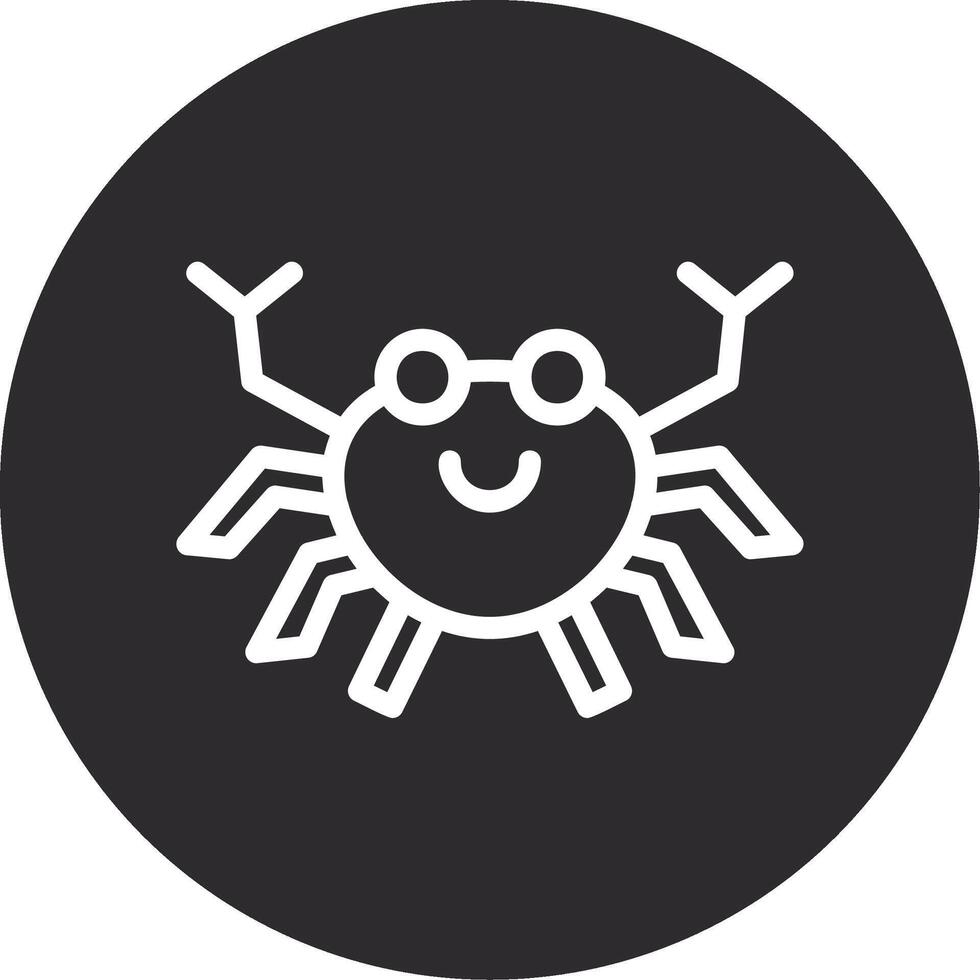 Crab Inverted Icon vector
