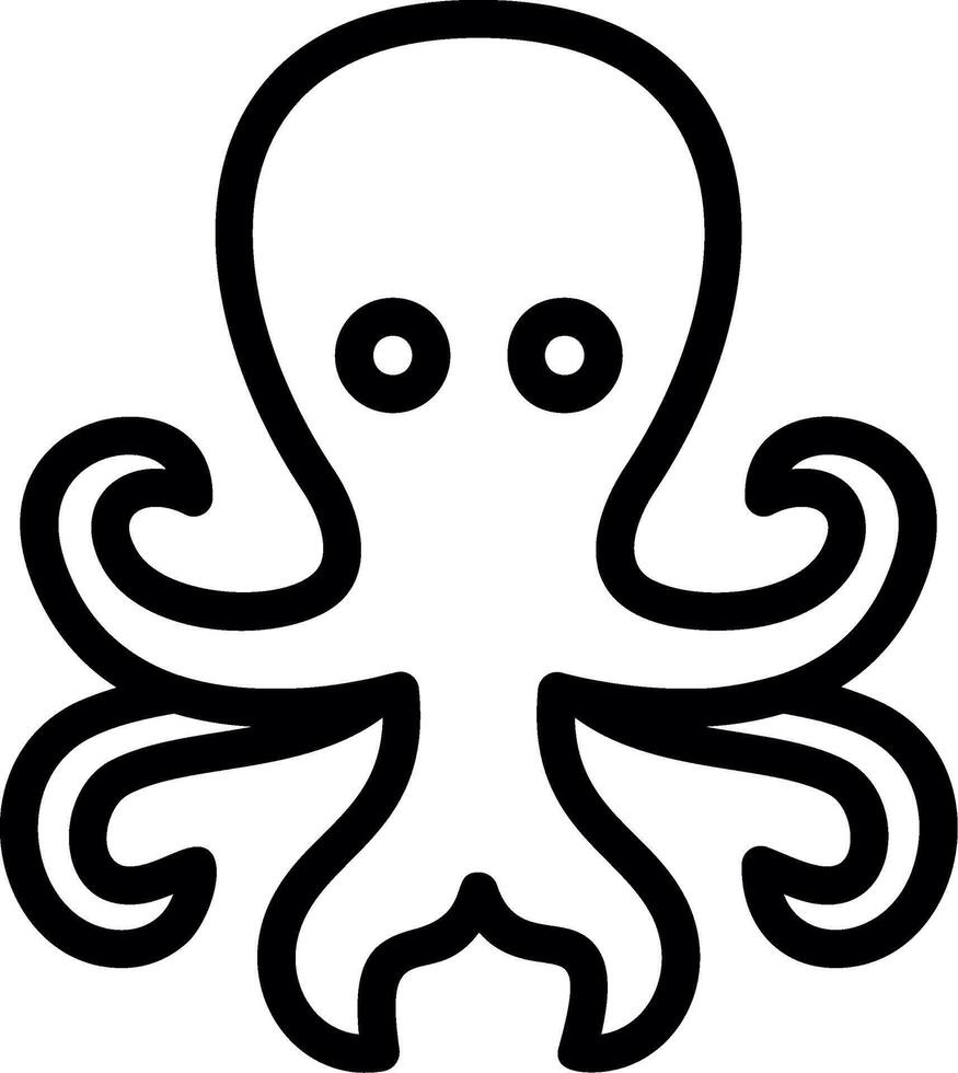Octopus Line Icon vector