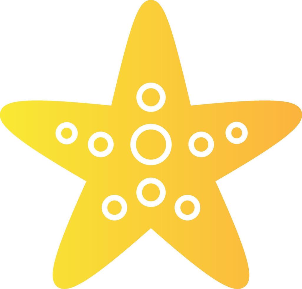 Starfish Solid Multi Gradient Icon vector