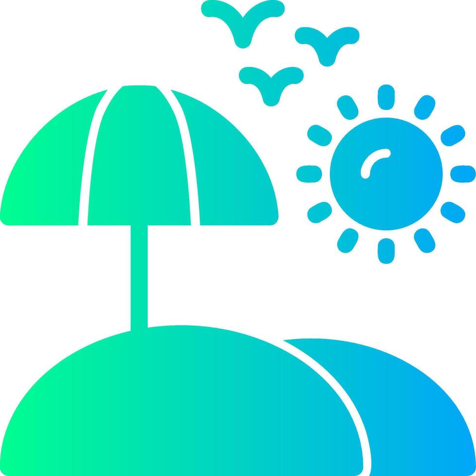 Seashore Solid Multi Gradient Icon vector