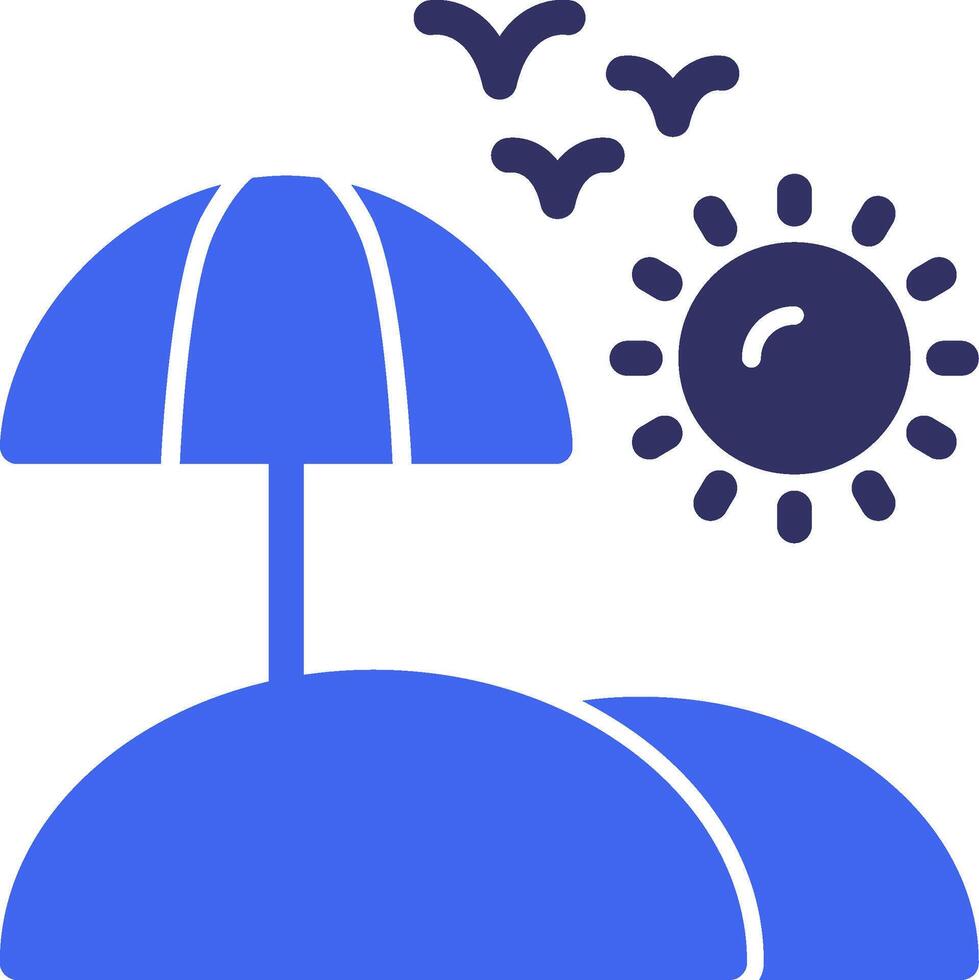 Seashore Solid Two Color Icon vector