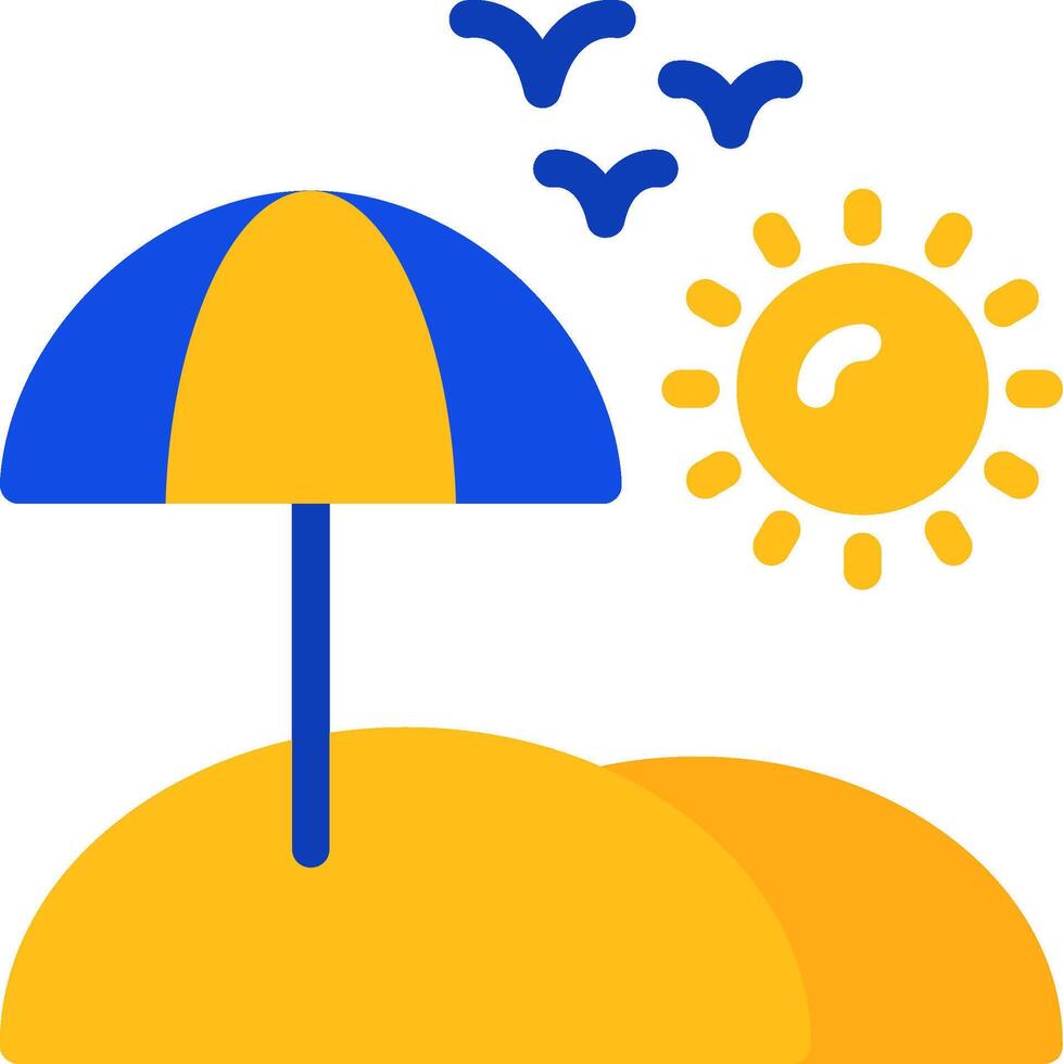 Seashore Flat Two Color Icon vector