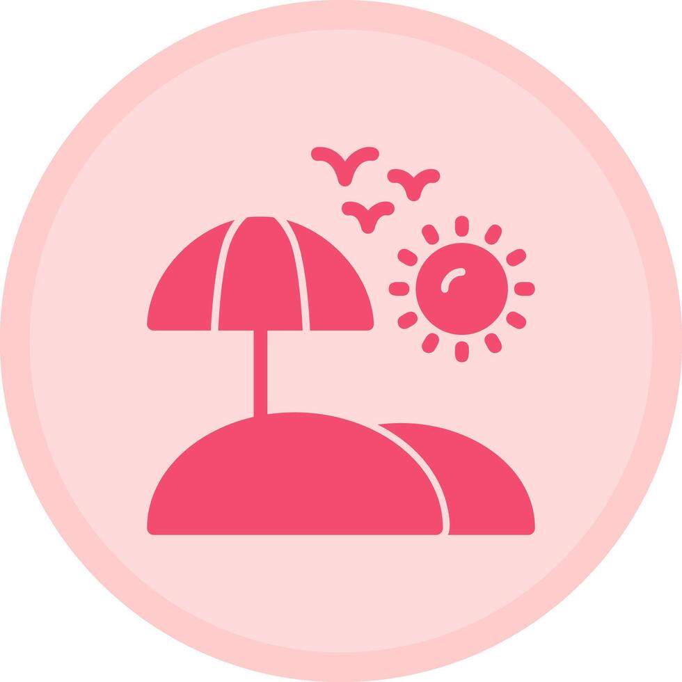 Seashore Multicolor Circle Icon vector