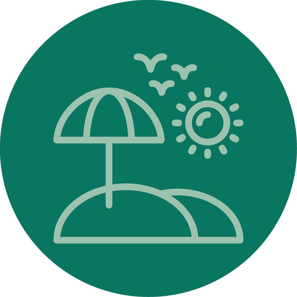 Seashore Line Multi color Icon vector