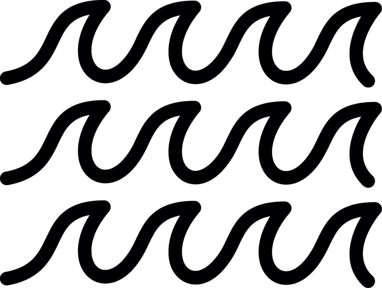 Wave Line Icon vector