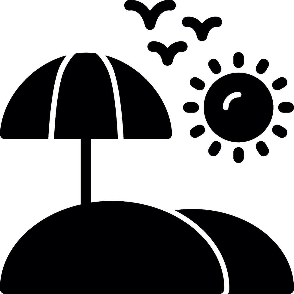 Seashore Glyph Icon vector