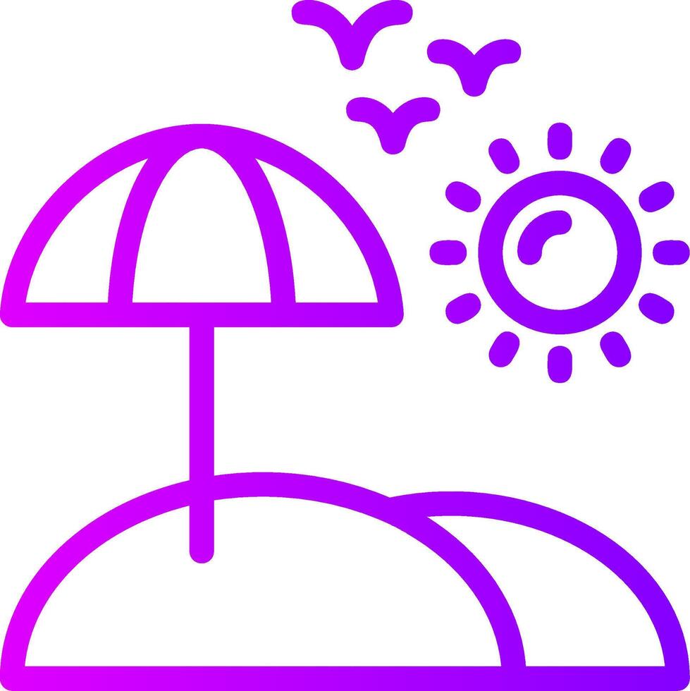 Seashore Linear Gradient Icon vector