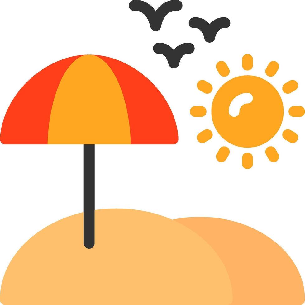Seashore Flat Icon vector