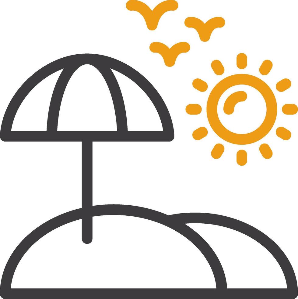 Seashore Line Two Color Icon vector