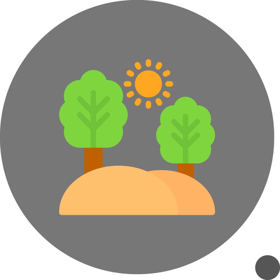 Beach Flat Shadow Icon vector