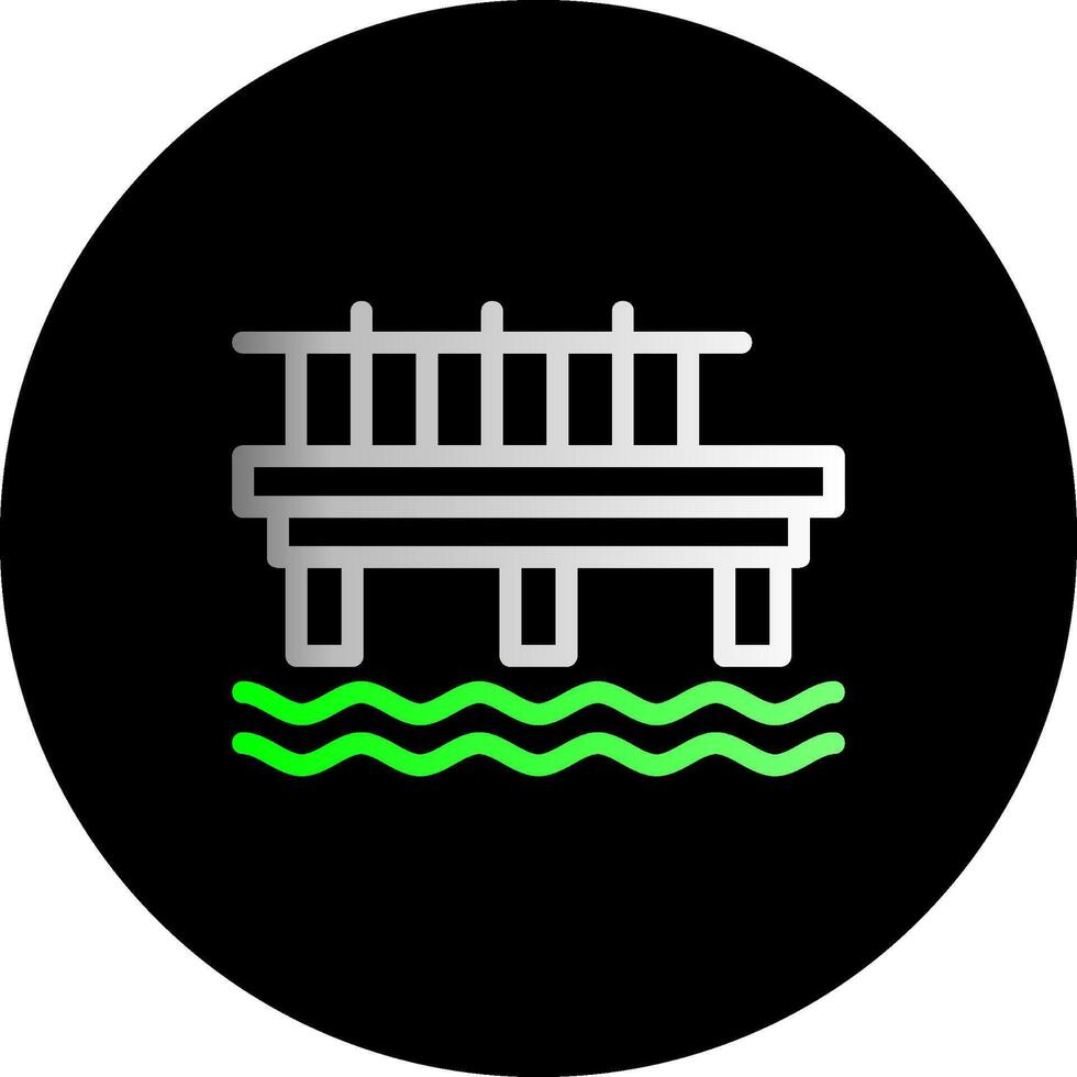 muelle doble degradado circulo icono vector