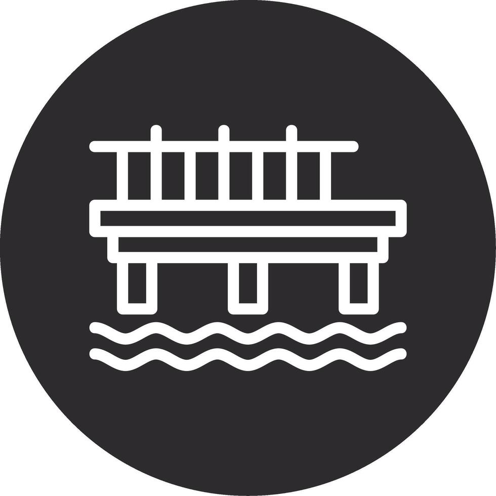 muelle invertido icono vector