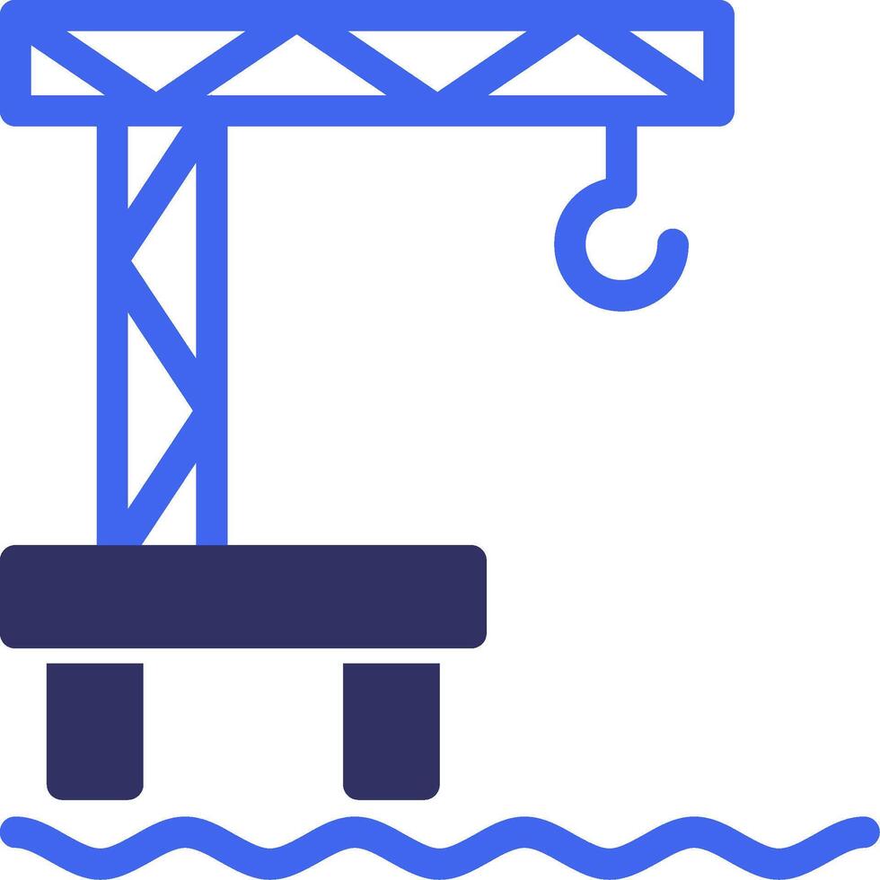 Harbor Solid Two Color Icon vector
