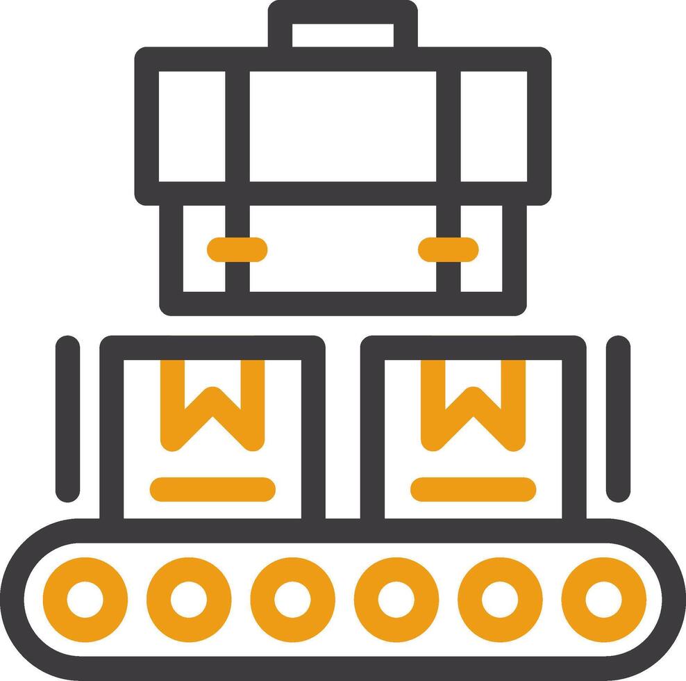 Factory Line Two Color Icon vector