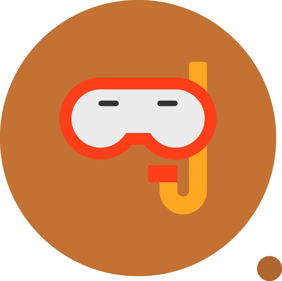 Snorkel Flat Shadow Icon vector