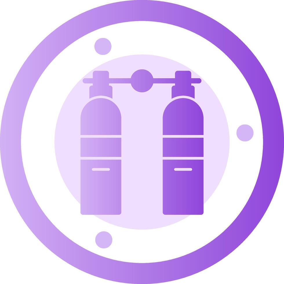 Scuba tank Glyph Gradient Icon vector