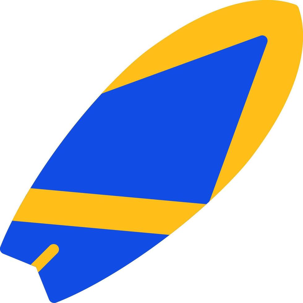 tabla de surf plano dos color icono vector