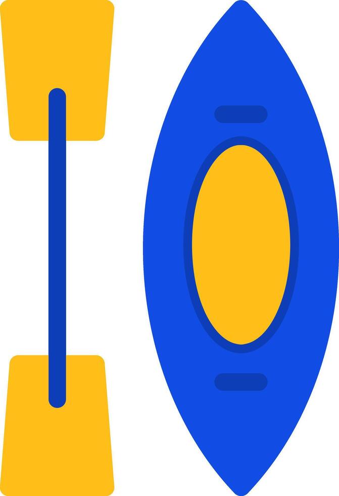 Kayak Flat Two Color Icon vector