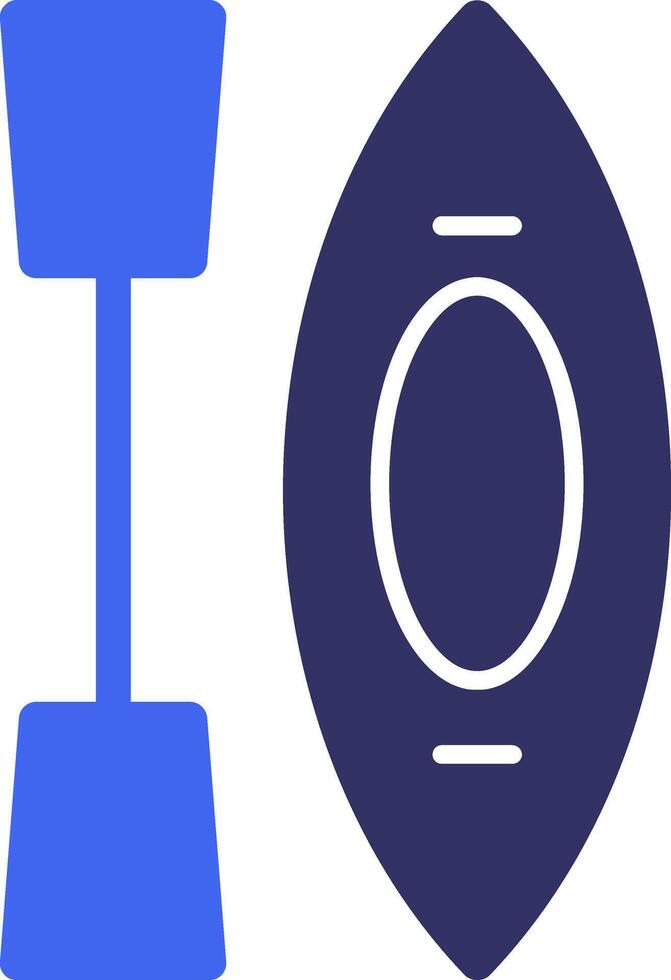 Kayak Solid Two Color Icon vector
