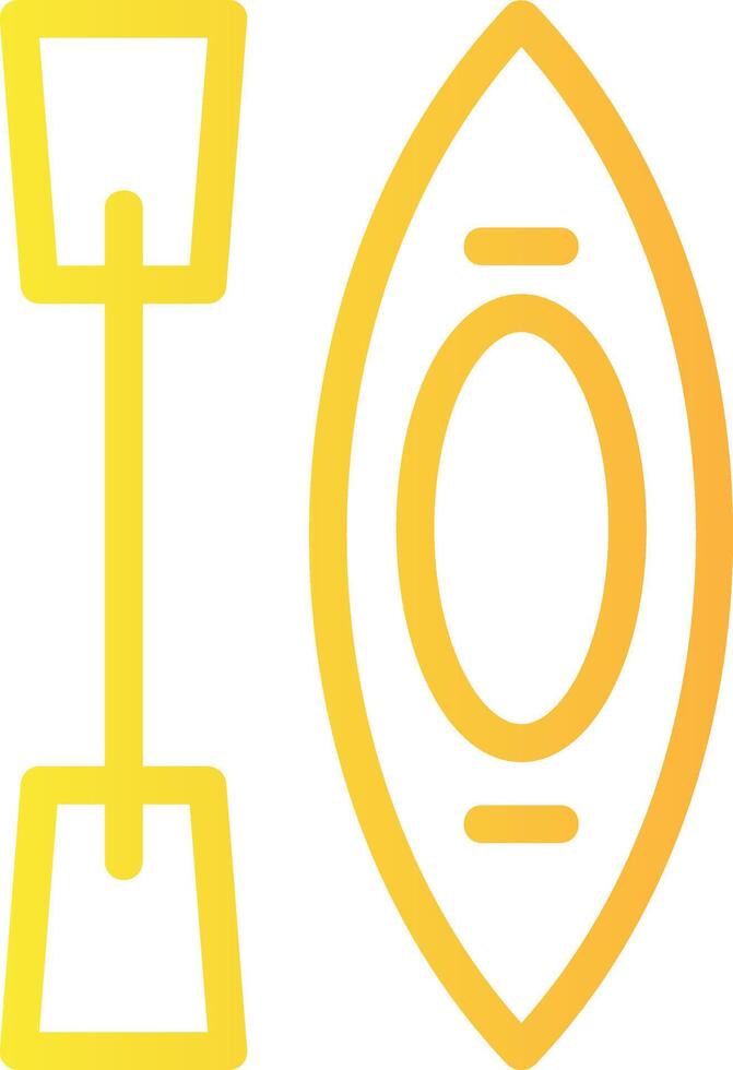 Kayak Linear Gradient Icon vector