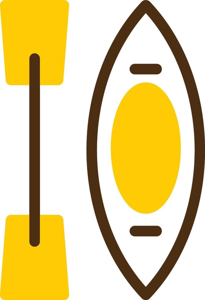Kayak Yellow Lieanr Circle Icon vector