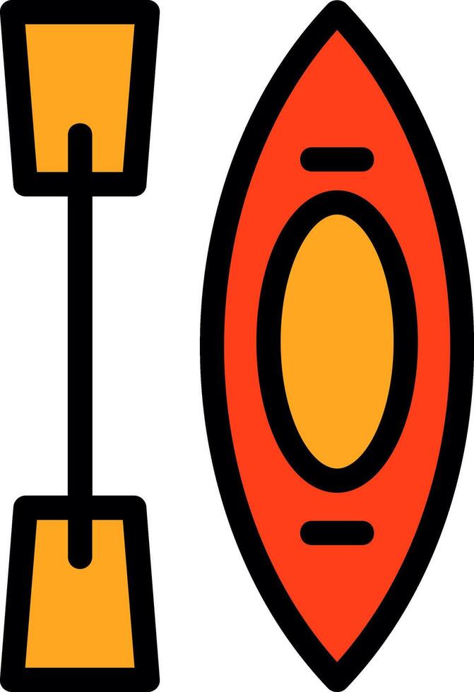 Kayak Line Filled Icon vector