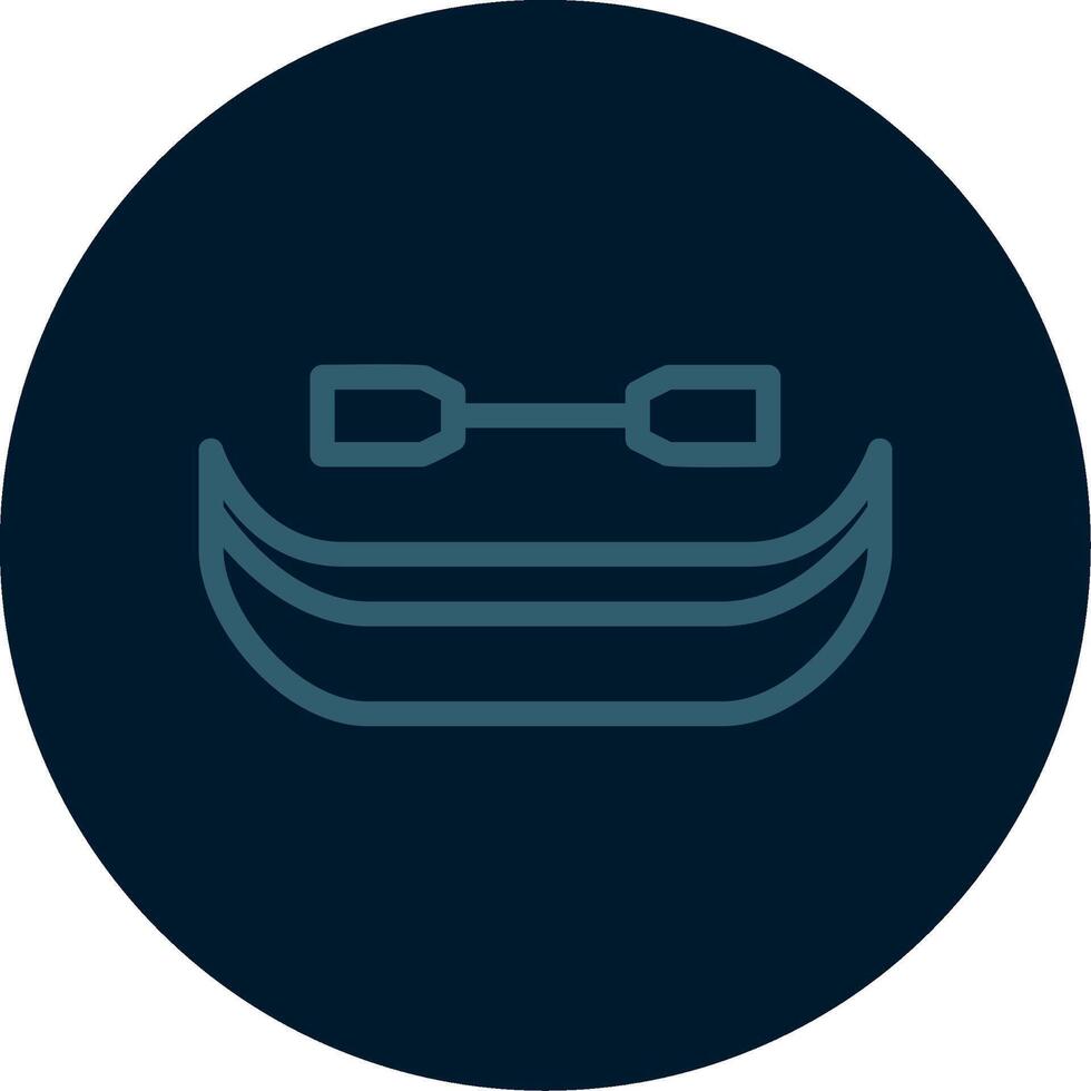 Canoe Line Multi color Icon vector