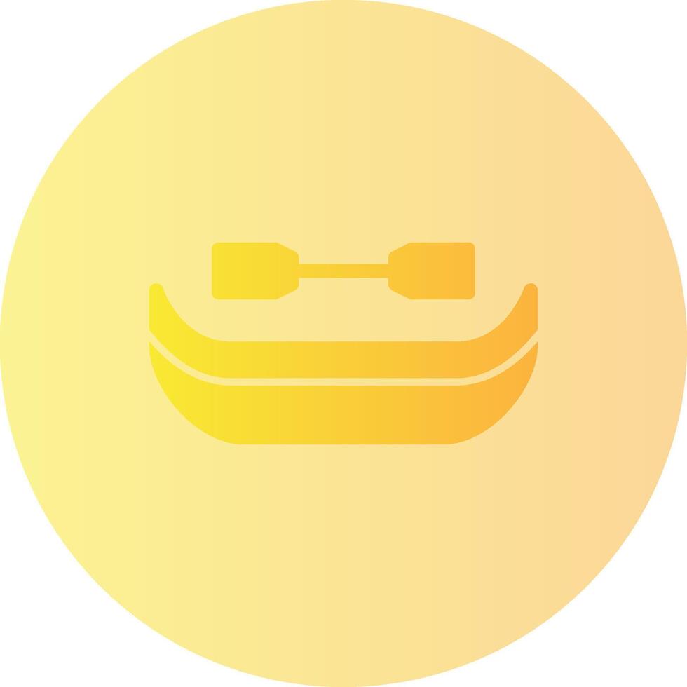 Canoe Gradient Circle Icon vector