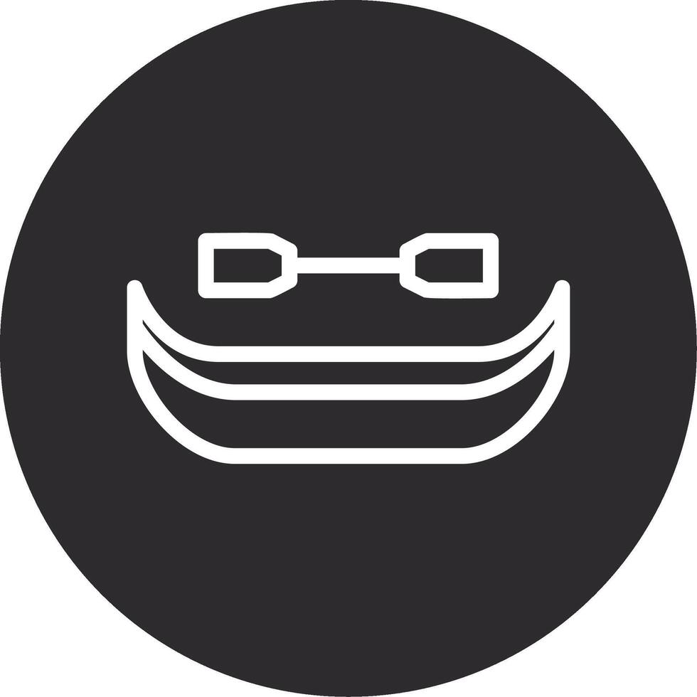 canoa invertido icono vector
