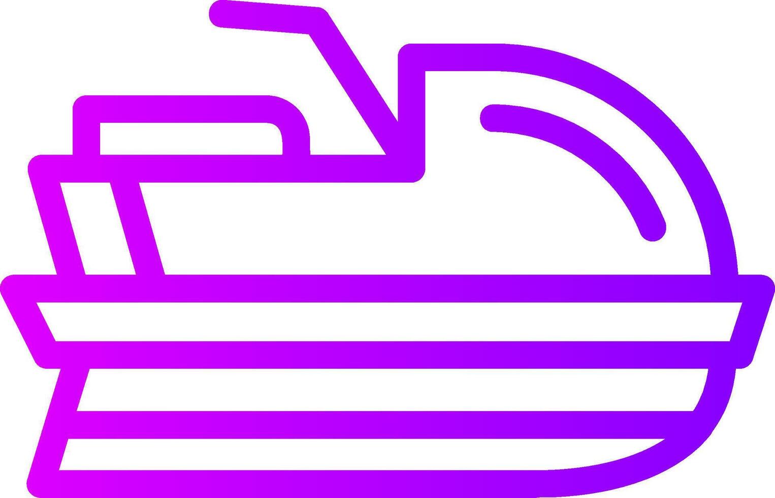 Jet ski Linear Gradient Icon vector