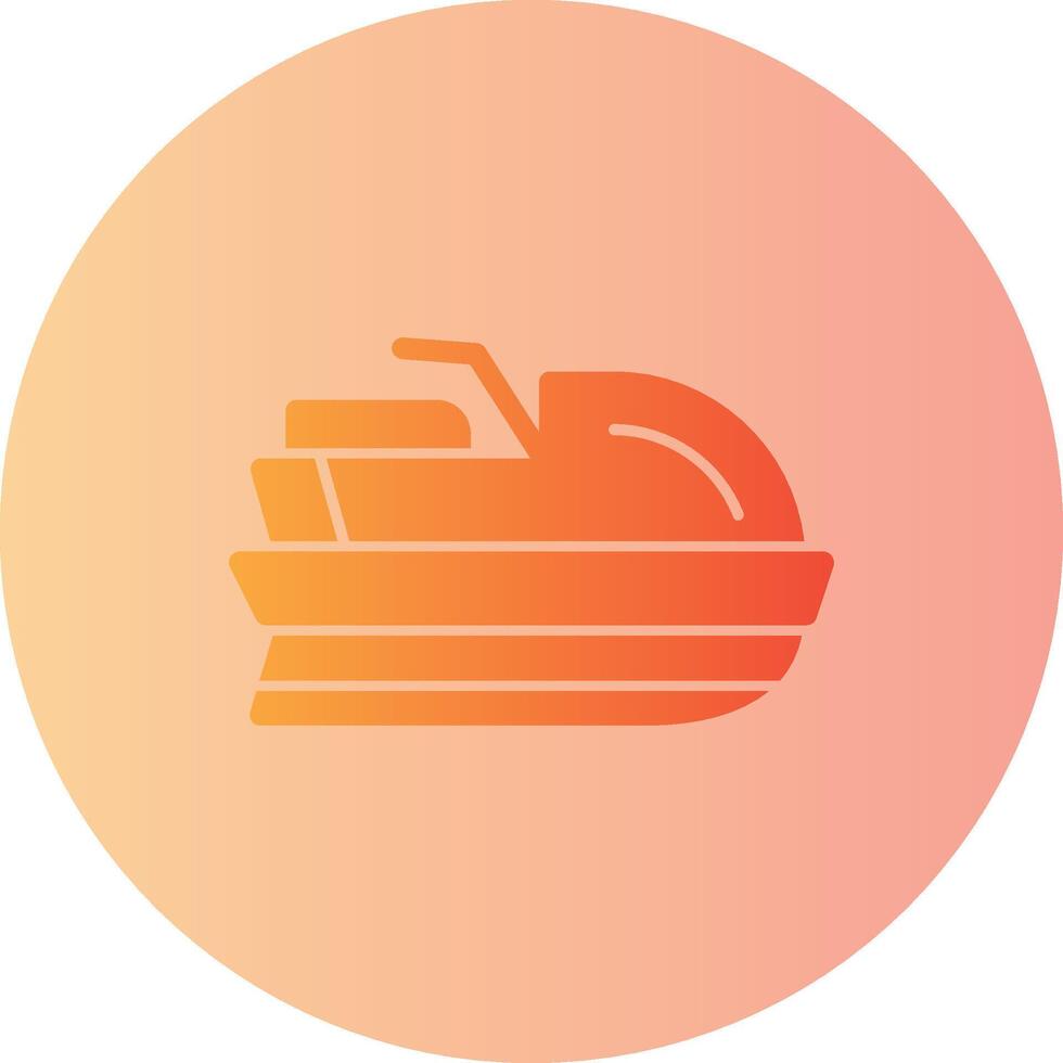 Jet ski Gradient Circle Icon vector