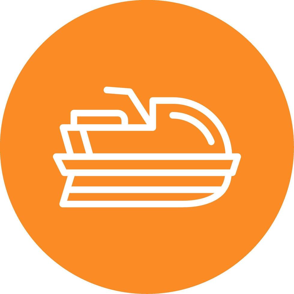 Jet ski Outline Circle Icon vector