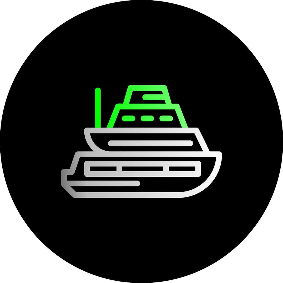 crucero Embarcacion doble degradado circulo icono vector