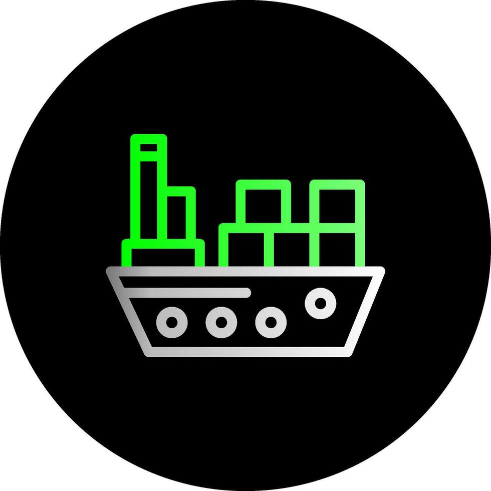 Container ship Dual Gradient Circle Icon vector