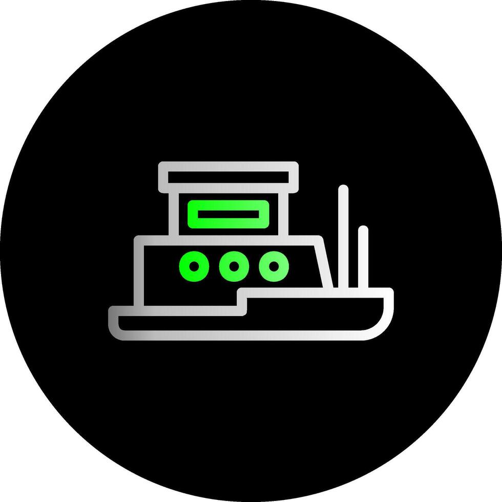 Tugboat Dual Gradient Circle Icon vector