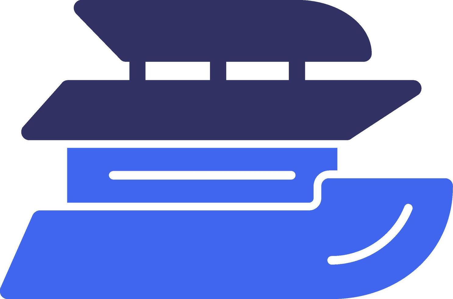 Yacht Solid Two Color Icon vector