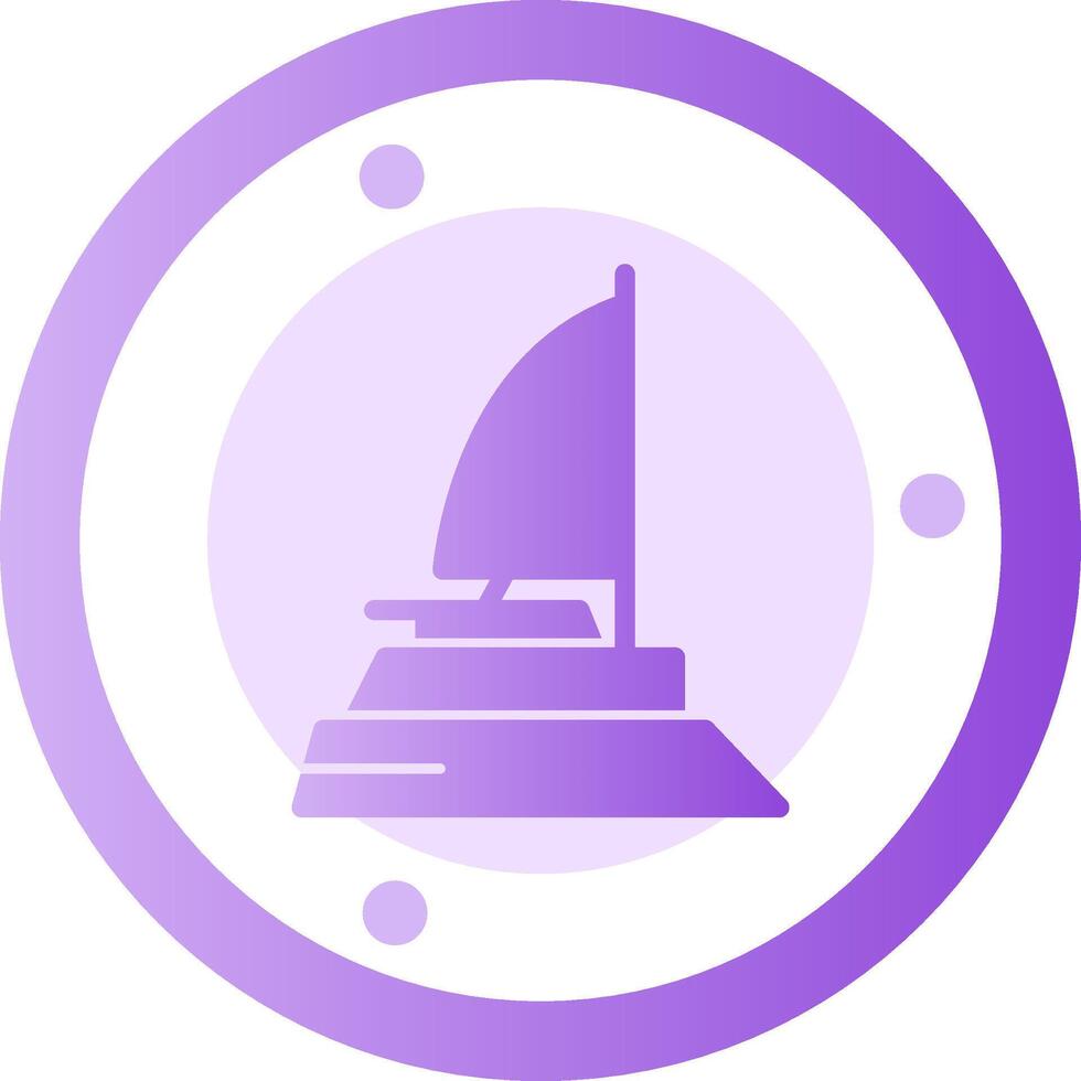 Catamaran Glyph Gradient Icon vector
