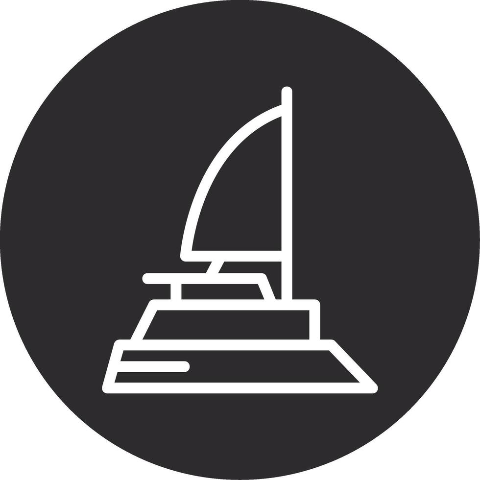 Catamaran Inverted Icon vector