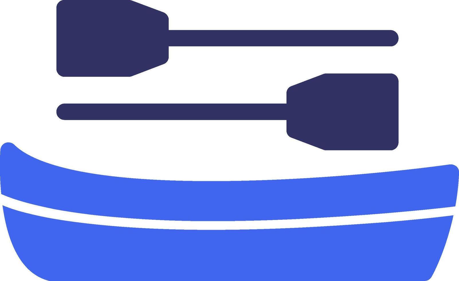 Rowboat Solid Two Color Icon vector