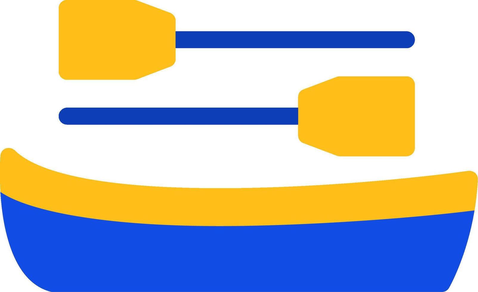 Rowboat Flat Two Color Icon vector