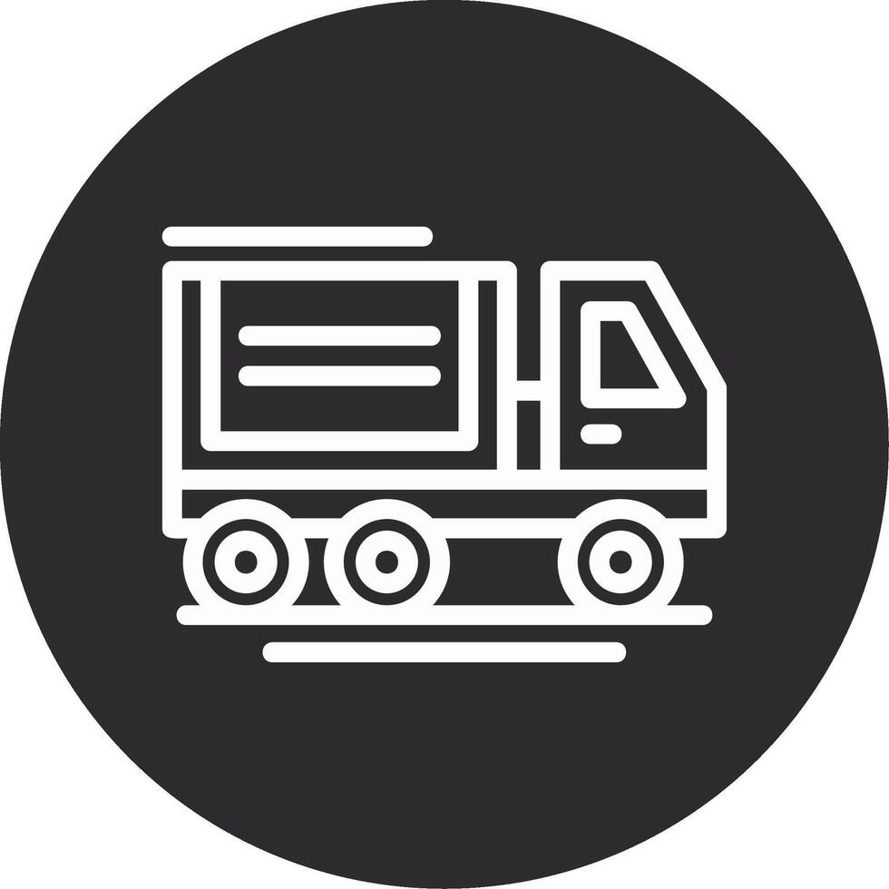 Delivery truck Inverted Icon vector