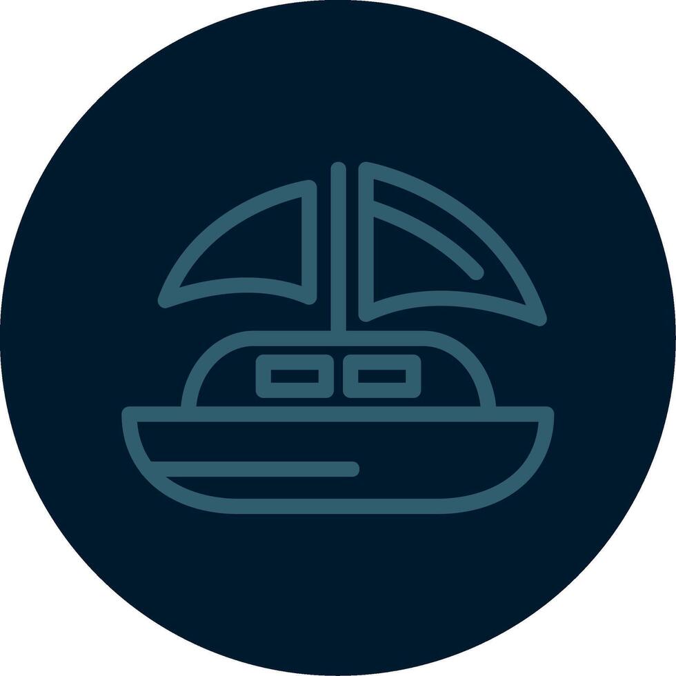 Dinghy Line Multi color Icon vector
