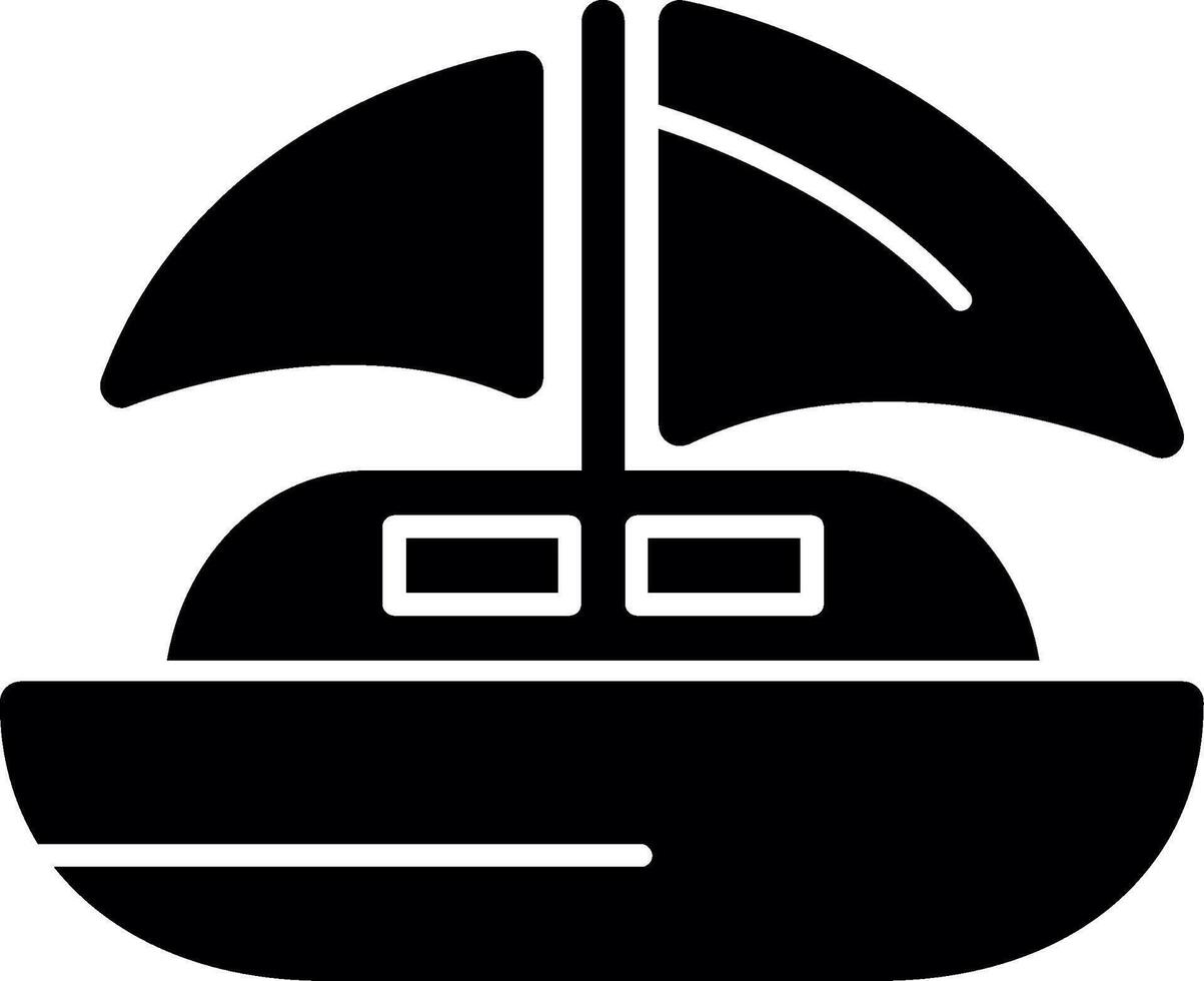 Dinghy Glyph Icon vector