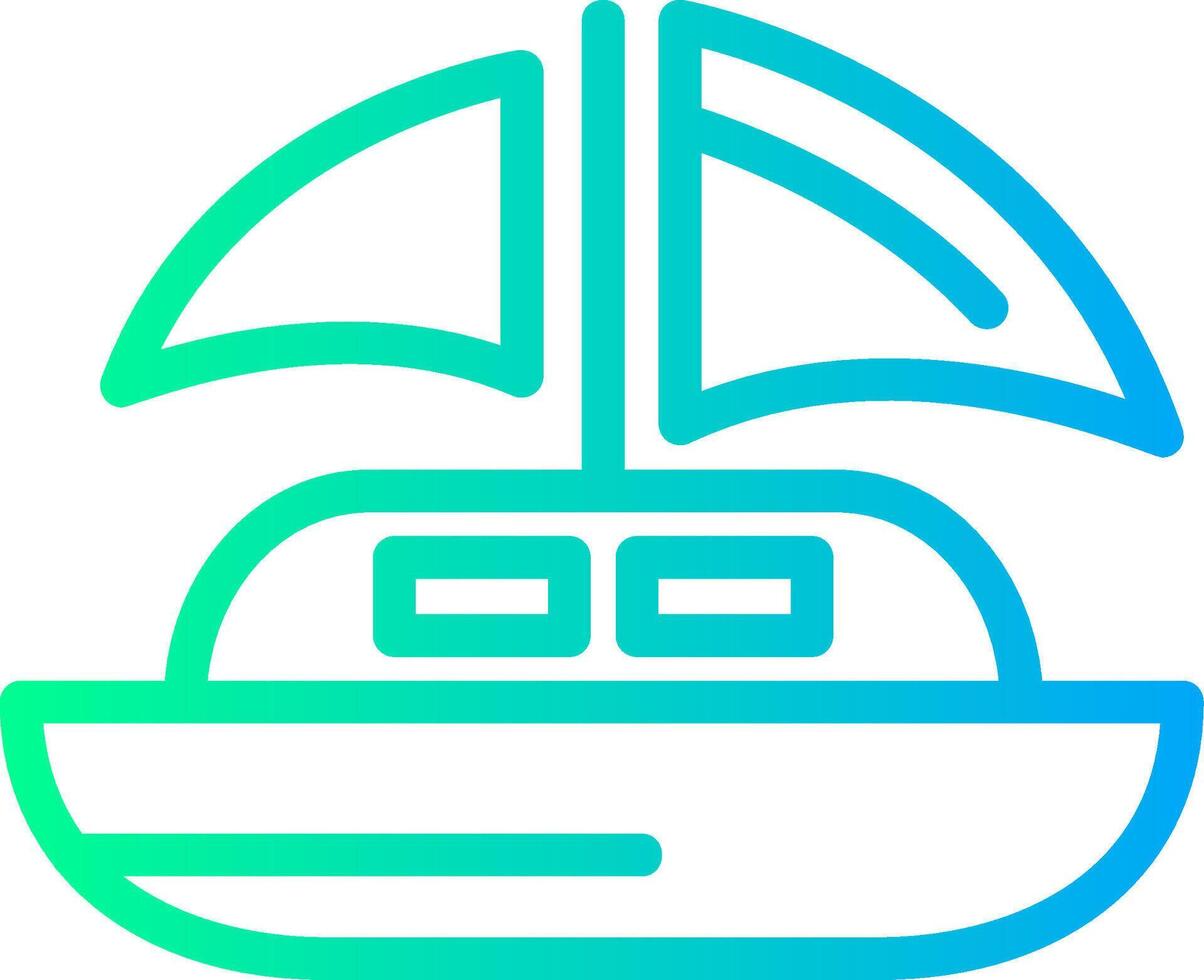 Dinghy Linear Gradient Icon vector