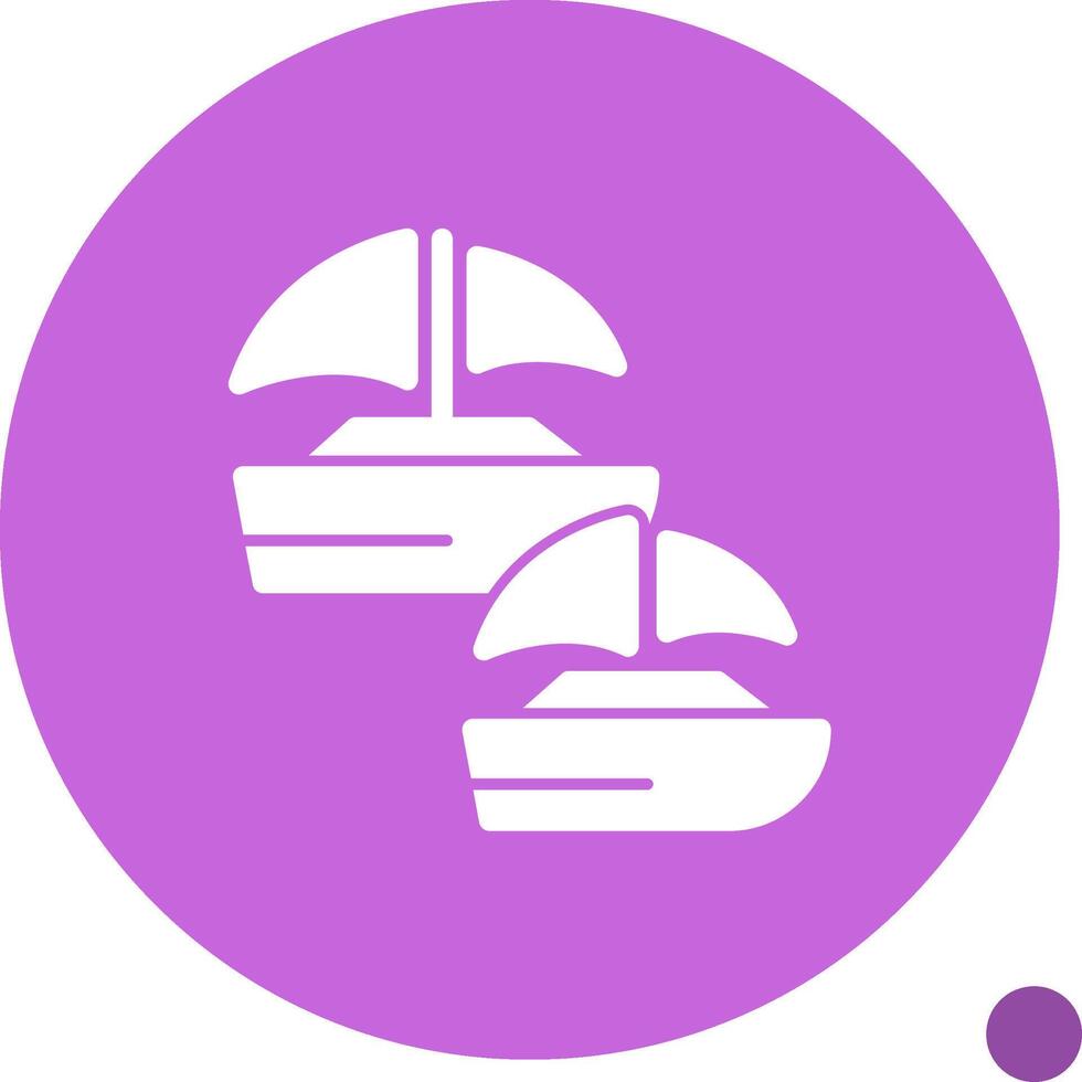 Sailing race Glyph Shadow Icon vector