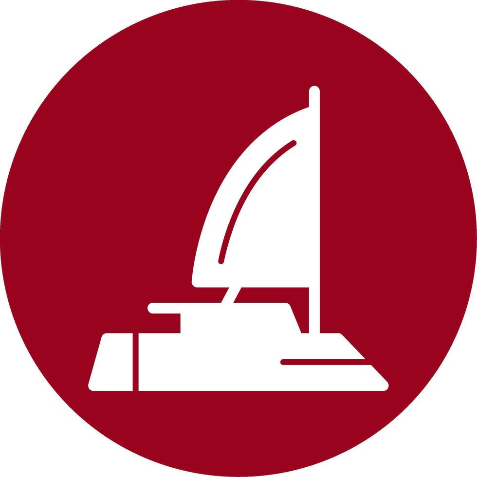Regatta Glyph Circle Icon vector