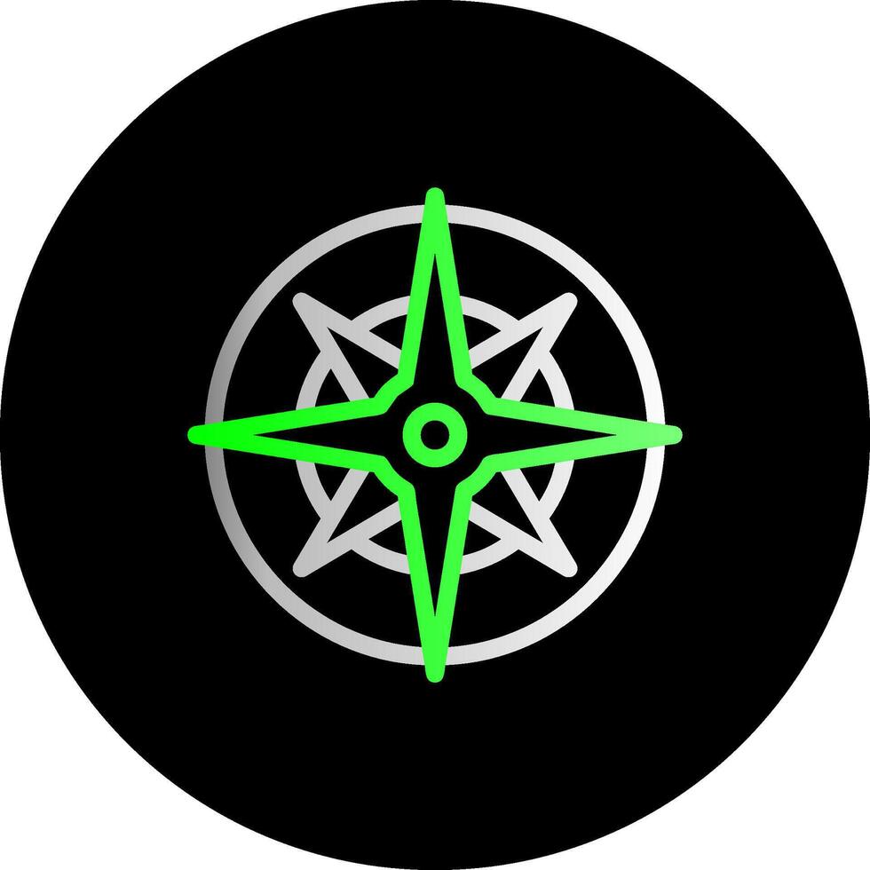 Nautical compass Dual Gradient Circle Icon vector